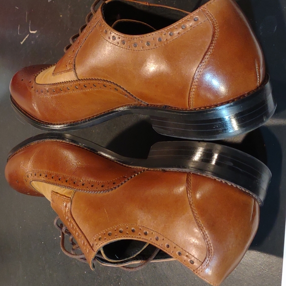 Gorgeous Multi Brown Stacy Adams Wingtips Size 12W. WIDE - Picture 14 of 15